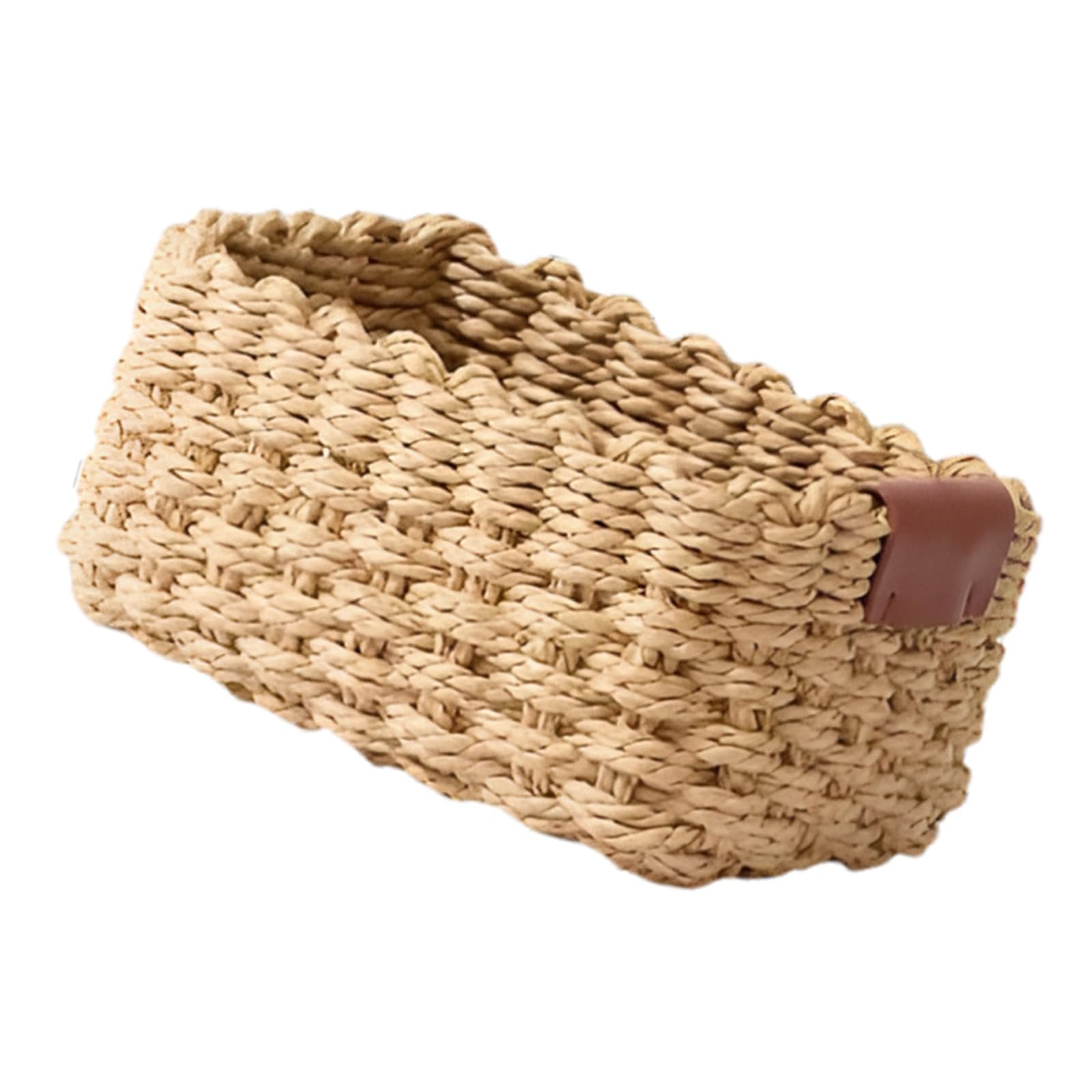 Peiiwdc Handwoven Paper Storage Basket Natural For Home Decor Home Decoration Basket
