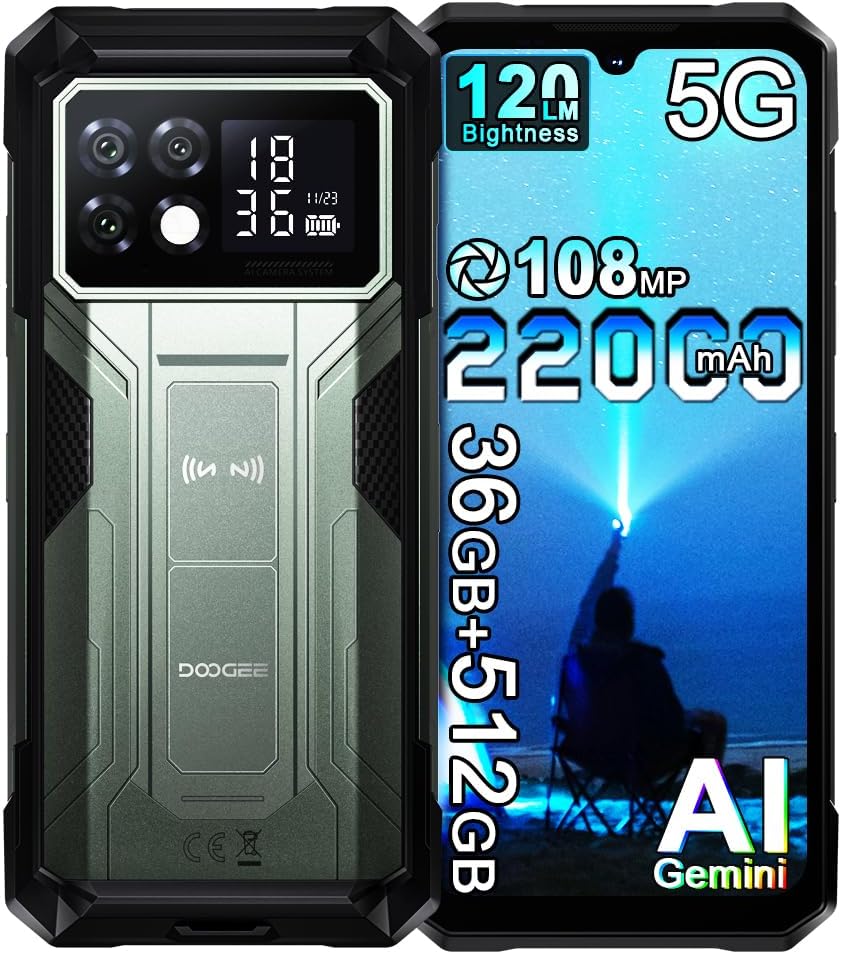 DOOGEE S200 Max 5G Rugged Smartphone Unlocked, 36GB+512GB Android 15 Cell Phone, 22000mAh+ 66W, 108MP+20MP+32MP Rugged Phone,6.72″ FHD+ 120Hz Display,Dual 5G SIM/OTG/GPS/NFC DOOGEE S200 Max 5G Rugged Smartphone Unlocked, 36GB+512GB Android 15 Cell Phone, 22000mAh+ 66W, 108MP+20MP+32MP Rugged Phone,6.72″ FHD+ 120Hz Display,Dual 5G SIM/OTG/GPS/NFC