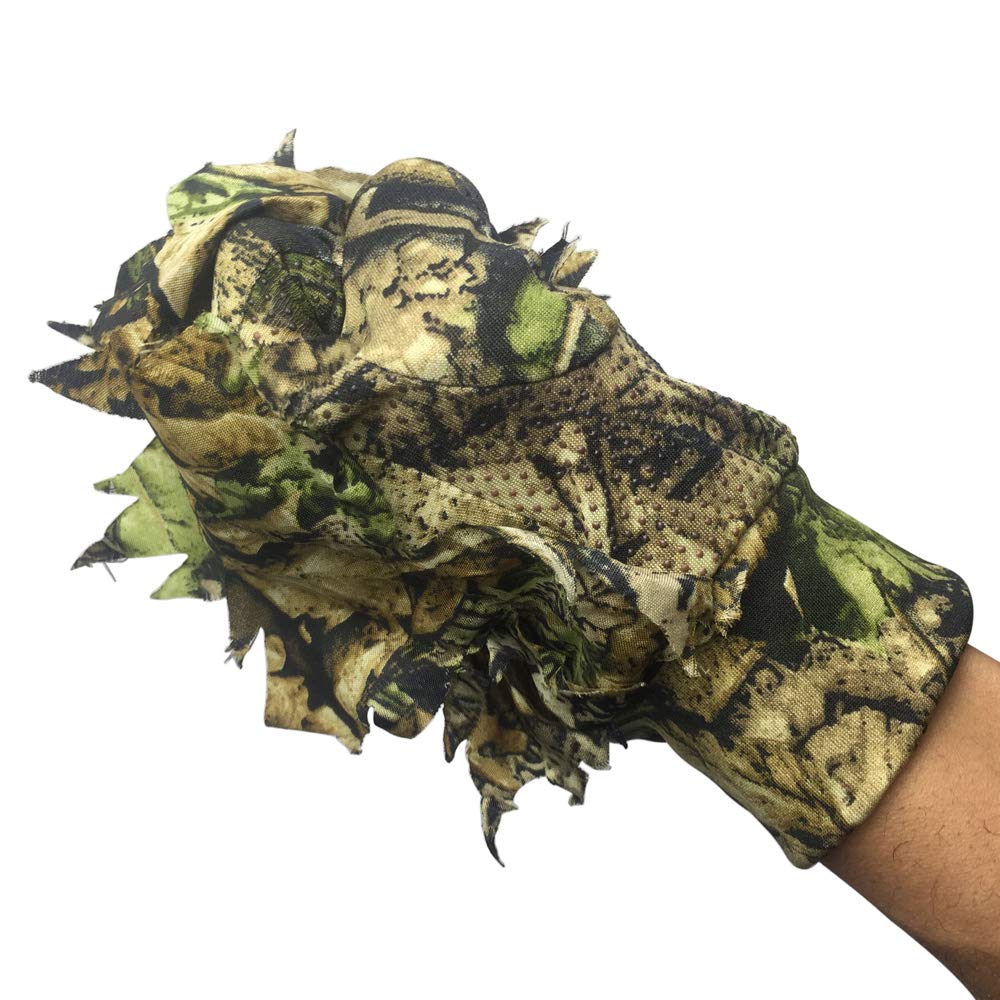 未使用品ギリースーツセットフート手袋付け 迷彩色立体なメッシュ生地