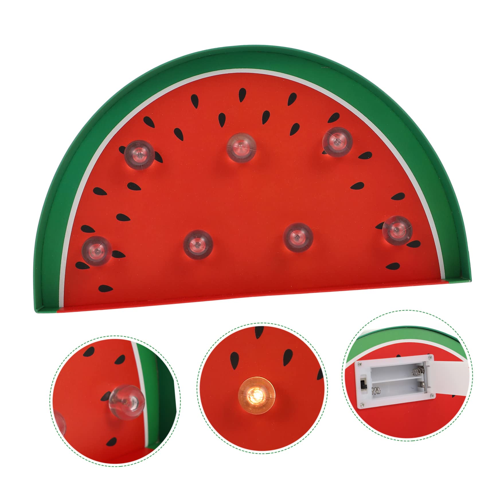 GUOCHENG - Lampada notturna a LED a forma di anguria, a batteria, per camera da letto, cameretta dei bambini, casa, comodino, decorazione per interni, regalo di compleanno