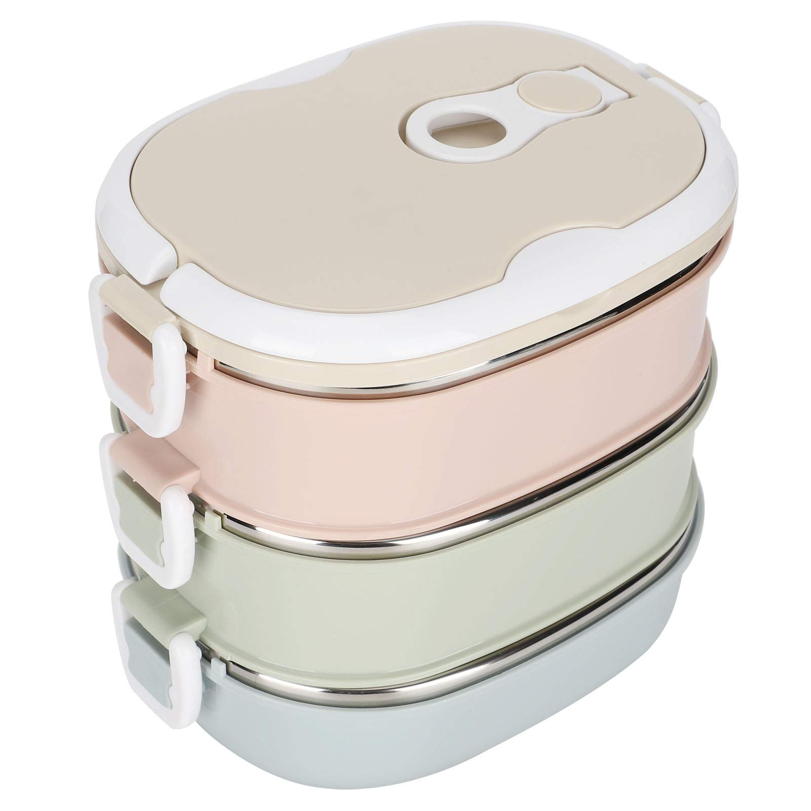 Lunchbox 900 Ml, 1 Schicht Wärmeisolierte Mittagessenbehälter für Warme Speisen, Tragbare -Lunchbox aus Edelstahl 304, Aufbewahrung von Kalten und Warmen Speisen (3