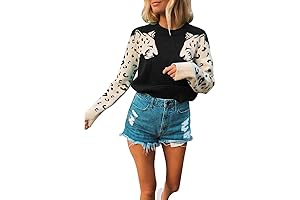 Women's Casual Leopard Print Knitted Pullover Sweaters