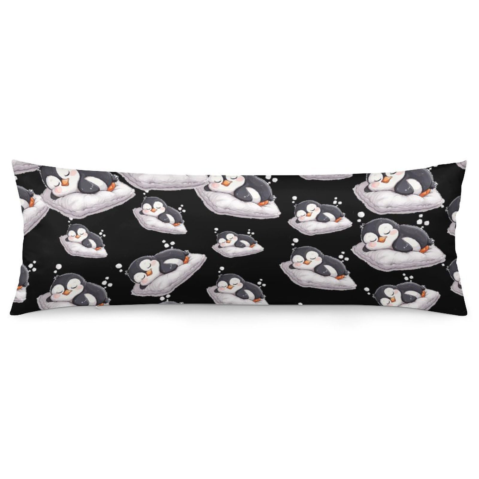 Cute Penguines Sleeping Throw Pillow Case Long Body Pillow Cover Pillowcase Fashion Accessories Home Decor