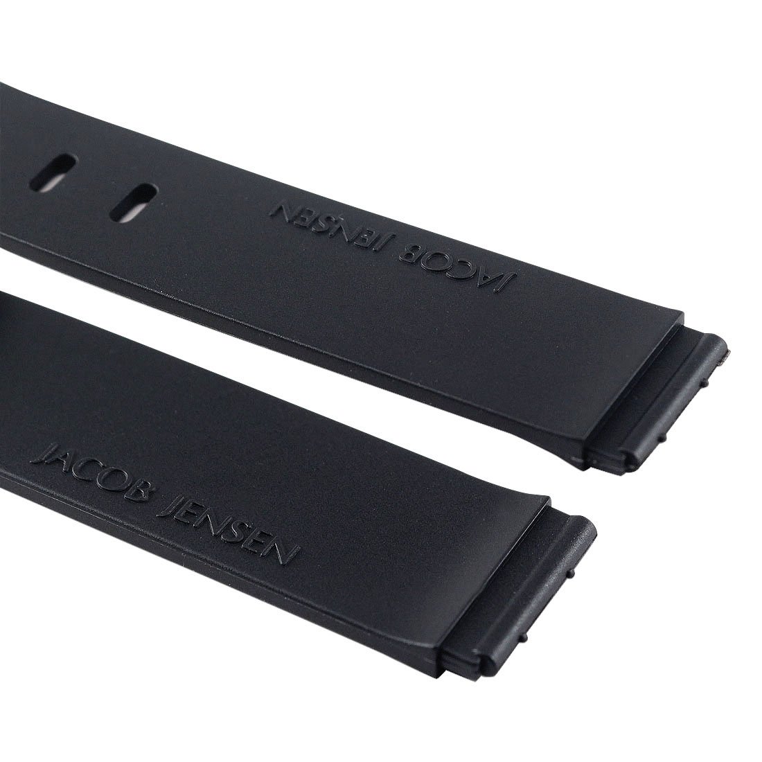 JACOB JENSEN Replacement 17mm Black RUBBER Watch Band for 640 641 650 651 663 673 680 684 690 694 712 722 731 732 733 741 742 743 750 752 753 760 762 763