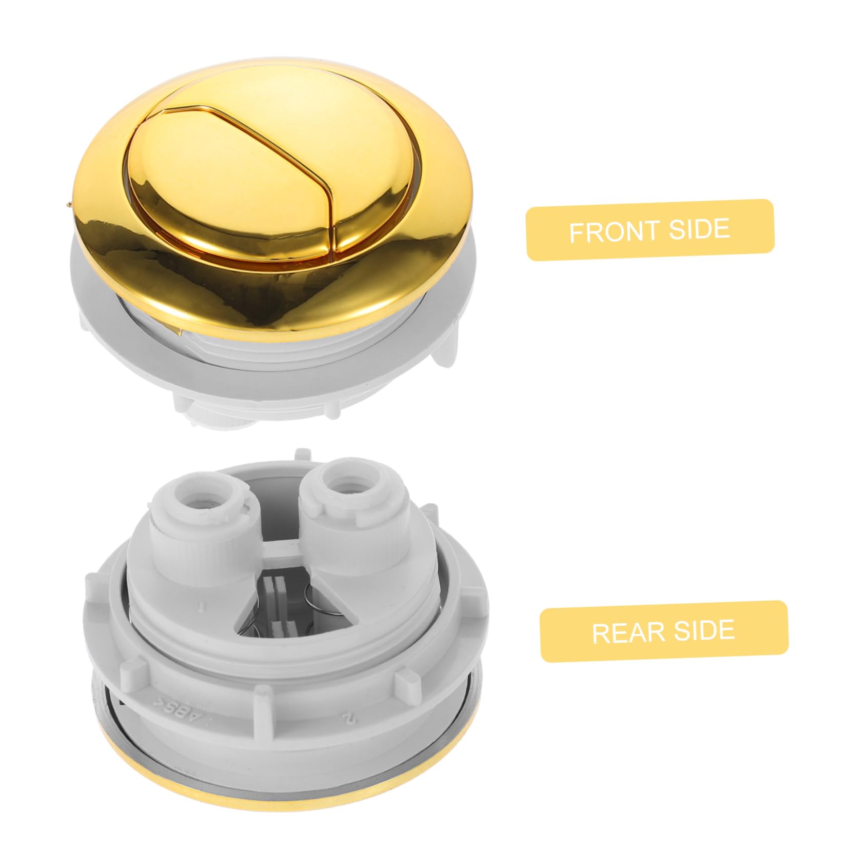 DOITOOL Pulsante Di Scarico Wc Pulsante Di Scarico Wc Doppio Ricambio Oro Spazzolato