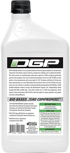 Miniatura 9 de DGP Aceite de motosierra biodegradable Pro100  Lubricante profesional de alto rendimiento, no tóxico  Verde, ecológico, ultrafino, lubricante para