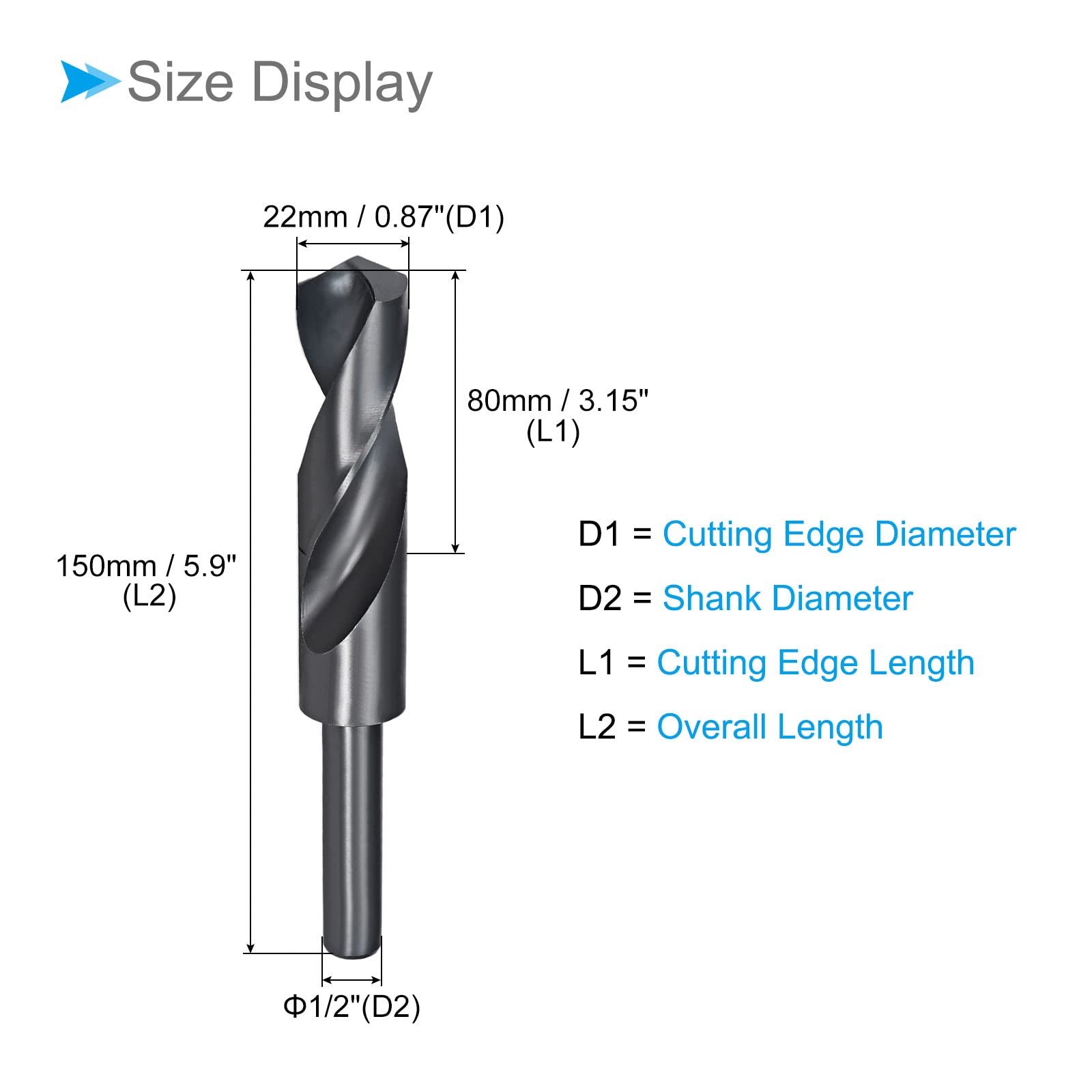 CoCud 6542 Forets Hélicoïdaux En Acier Rapide, 1,6mm Diamètre 43mm