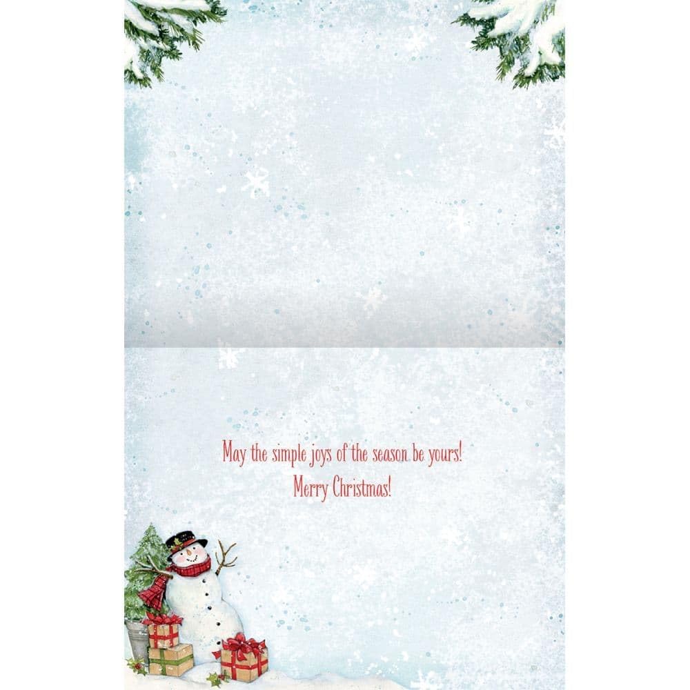 Lang Snowman'S Farmhouse Boxed Christmas Cards (1004896), Green, white, red, 5.9 inches x 7.64 inches - Image 3