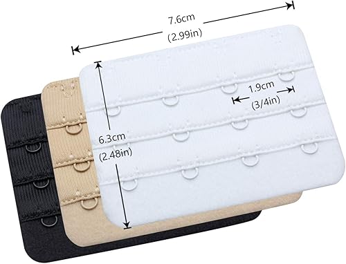 Miniatura 2 de Wingslove - Extensor para brasier de mujer, 3 unidades de varios tamaños