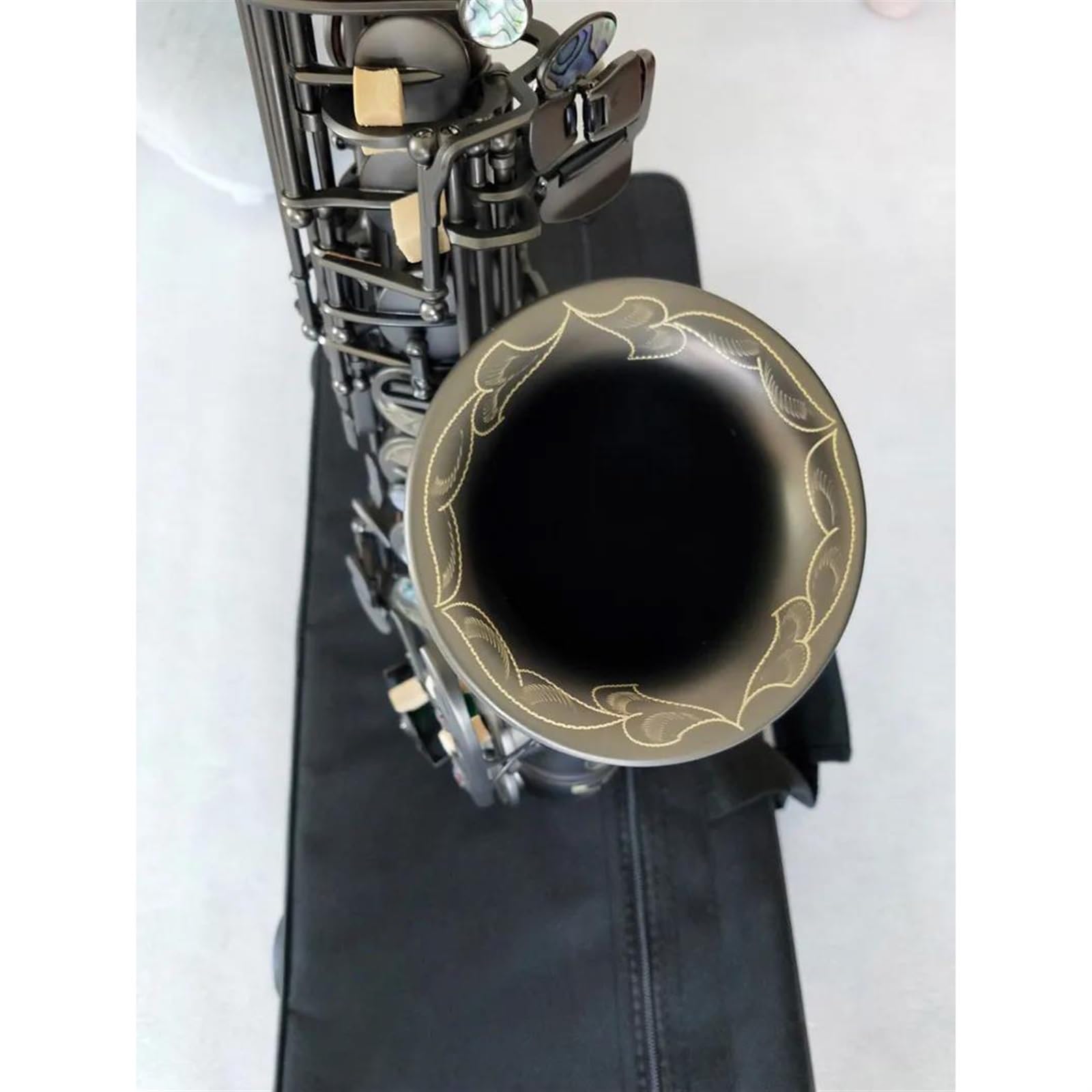 Saxofón Saxofón Alto Mi Bemol Negro Mate Niquelado Instrumentos Musicales Profesionales Saxofón