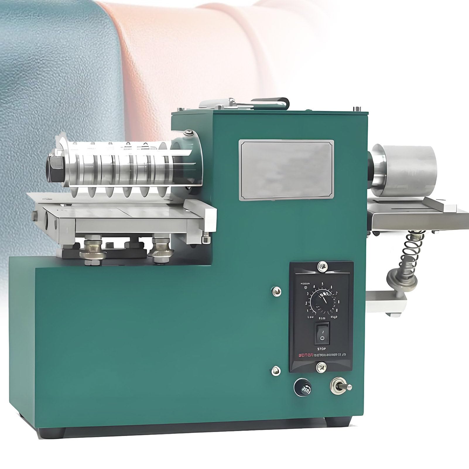 Oiyekntd Electric Leather Cutting Machine, Single/Double Head Leather Strip Cutter, DIY Leathercraft Strap Splitter, Thickness <3Mm, for Leather, Plastic, PVC, Rubber DoubleHead