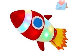 Illuminated Rocket Nightlight: A Plush Companion for Your Little One's Dreams