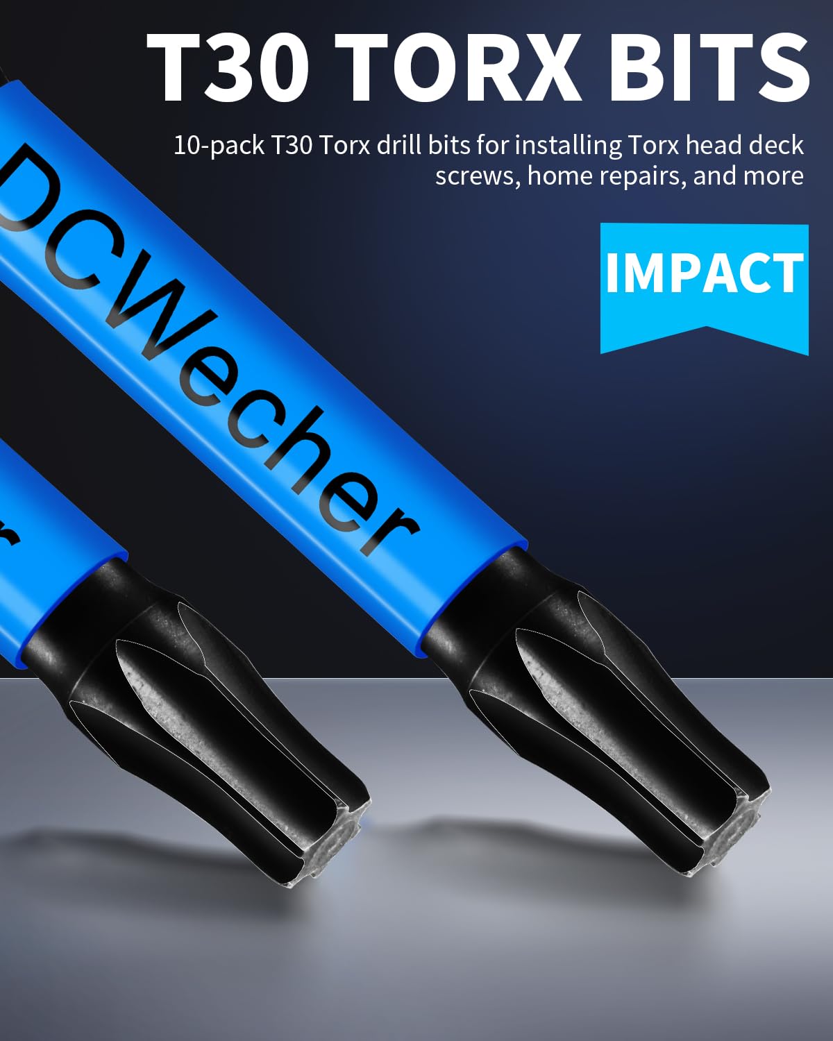 DCWecher T30 Torx Bit Set - 10 Pack -7