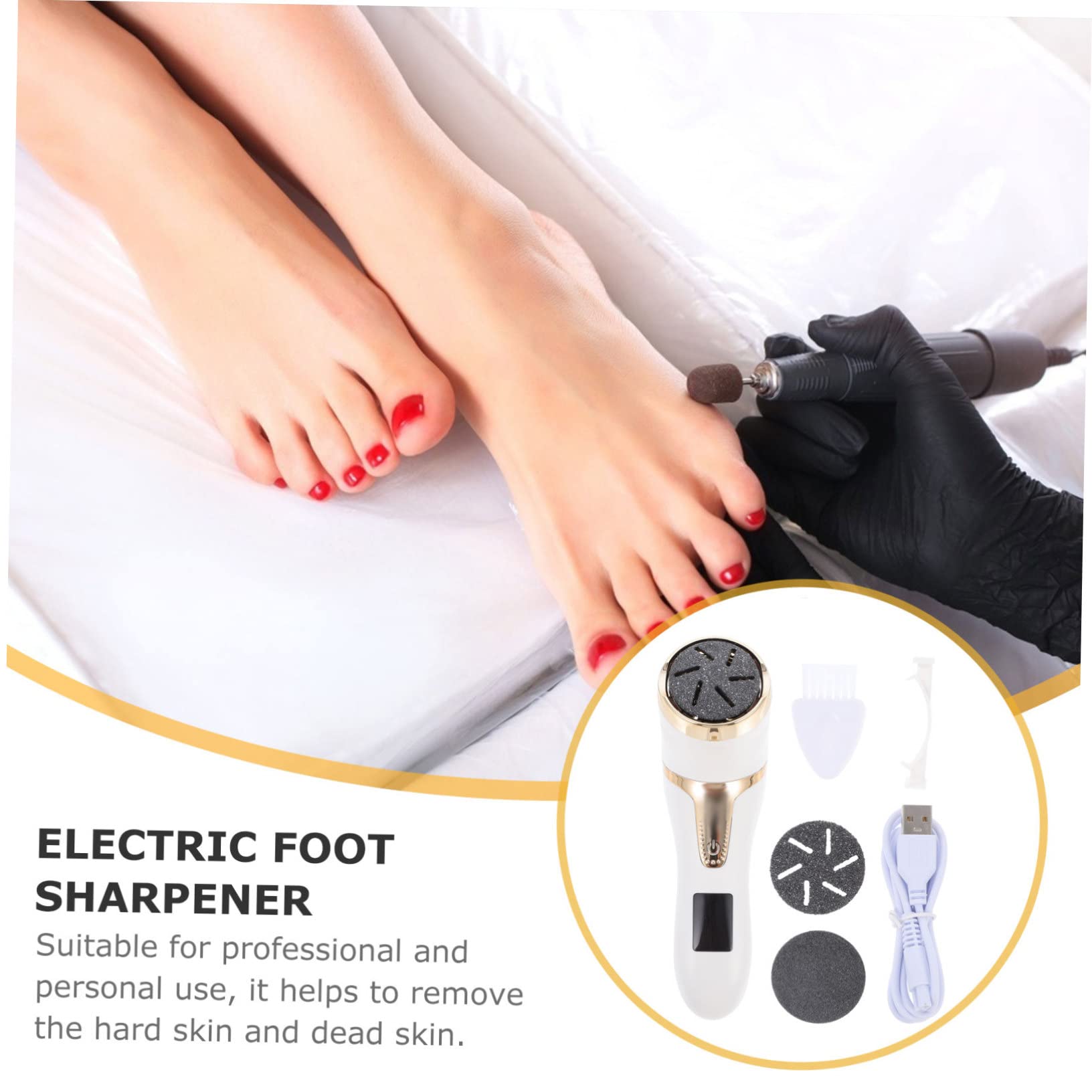 Rimuovi Calli Elettrico Portatile per Piedi, Lima Pedicure Display Lcd, 1200mah in Abs, per Casa e Viaggio, per Uomini e Donne