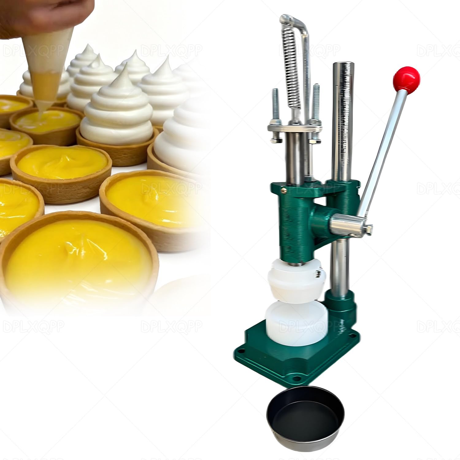 Egg Tart Pressing Machine & Cookie Cup Maker,Multifunctional Manual Egg Tart Shell Maker for Tartlets,Mini Cakes,Muffins,Jelly & Filled Cookies,Easy-Clean Non-stick Coating for Home Baking SN6201