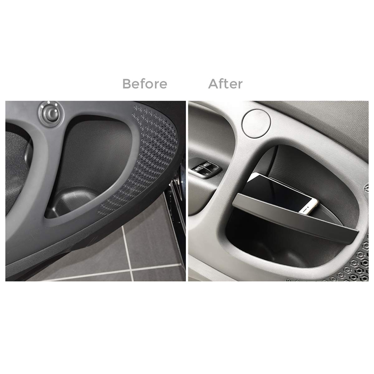 Benz Smart 453 fortwo 2015-2020 wnętrze samochodu schowek pojemnik rękawica organizer samochodowy [nie pasuje do Forfour] (klamka)