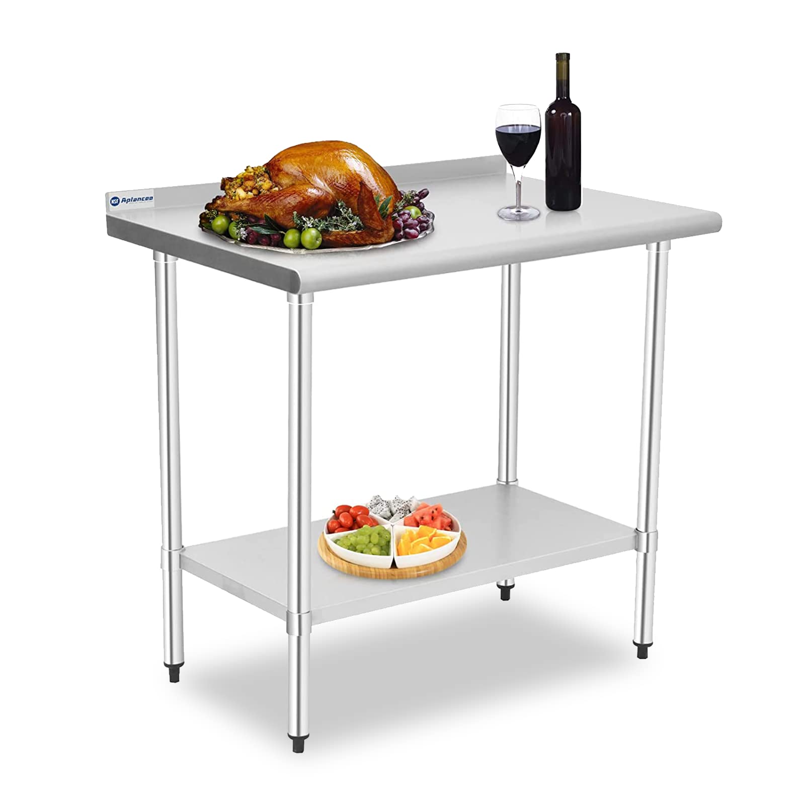 Buy ancee Stainless Steel Table, 36 x 24 Inches Prep & Work Table with