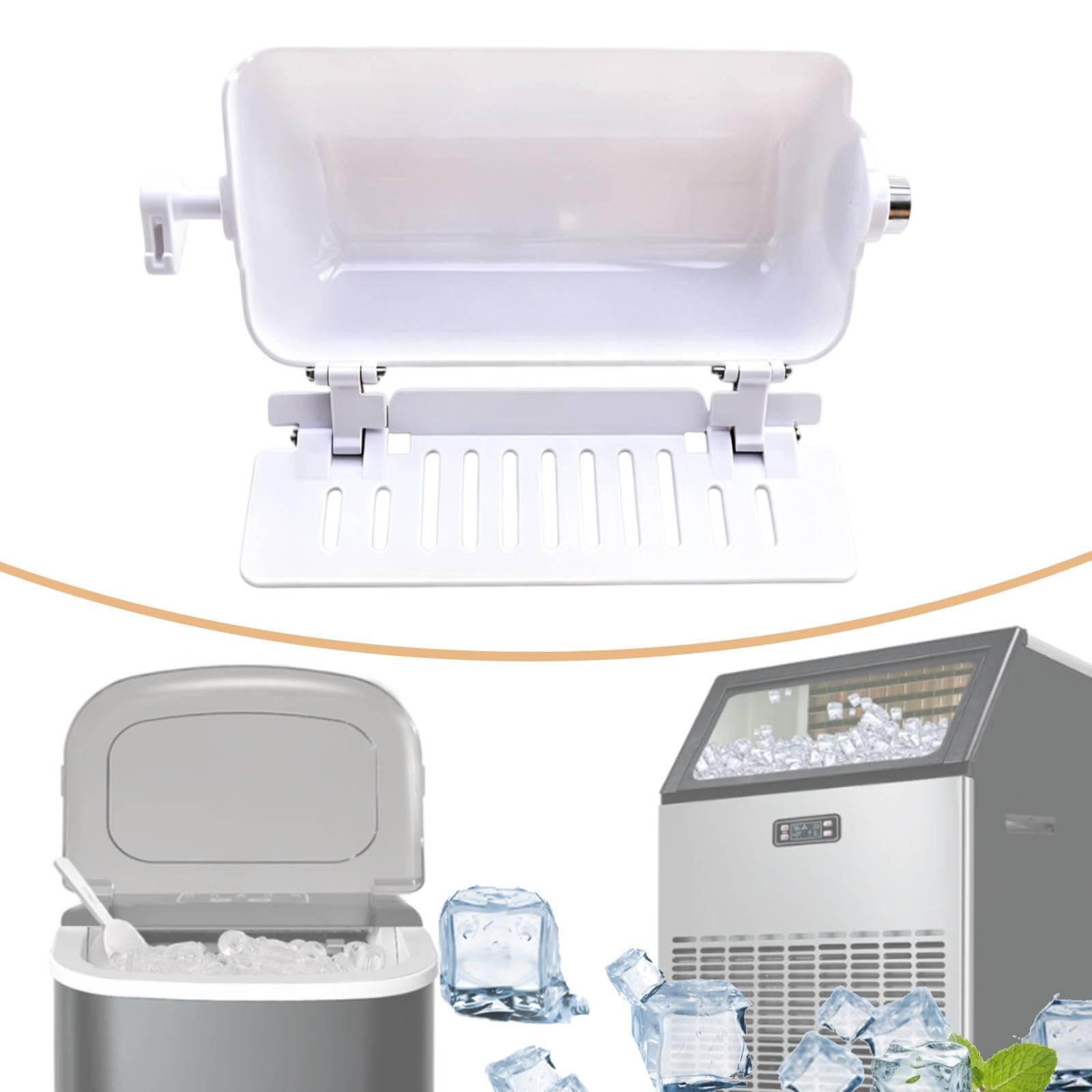 Repuesto para Fabricador de Hielo Bandeja Giratoria Cubitera Cesta Depósito Almacenamiento Recambio PP Resistente Al Frío con Compuerta Compa
