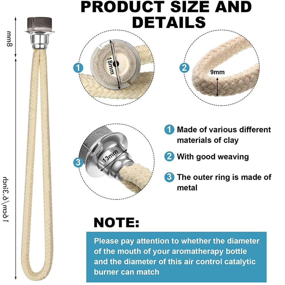 2 sztuki knot do lamp olejowych, lampa zapachowa knot z palnikiem katalitycznym, lampa zapachowa, lampa olejowa, zapasowy knot katalityczny, akcesoria do ulepszania powietrza w pomieszczeniach