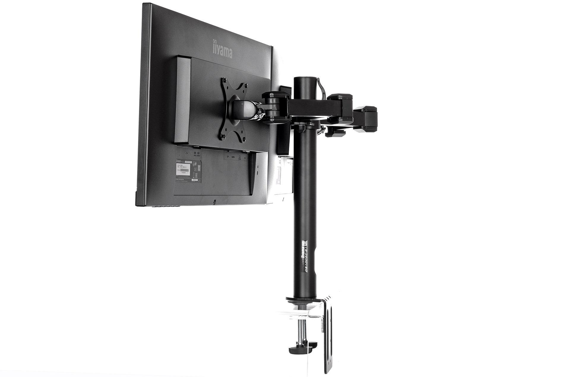iiyama DS1002C-B1 Dual-Monitor Halterung-/ Tischklemme (für Displays bis und maximal / Monitor) schwarz – Bild 4