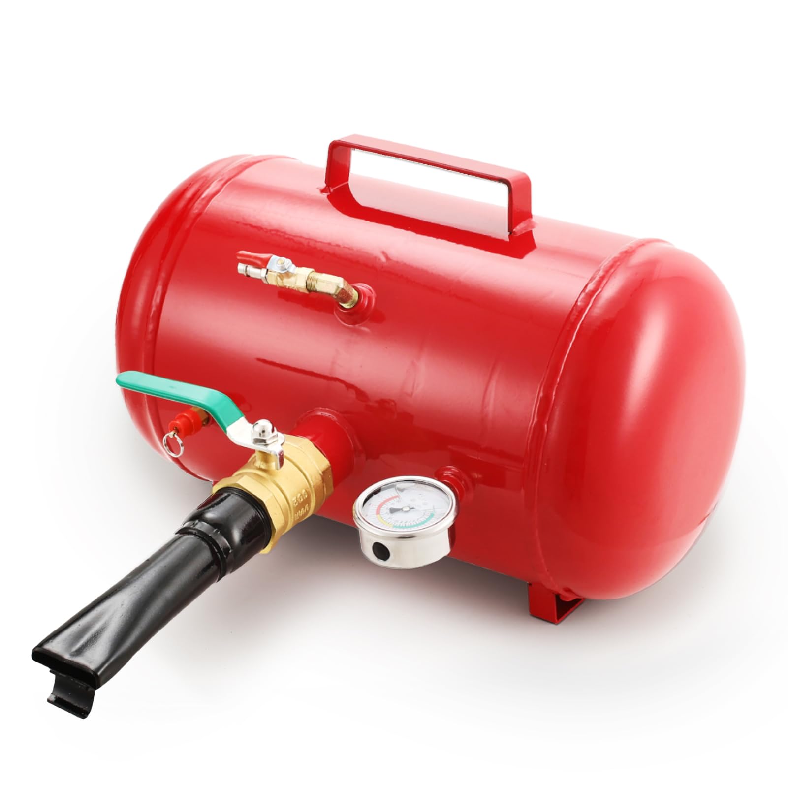 20L Tyre Inflator with Angled Hook, 5 Gallon Bead Seater Air Blaster Booster Tool for Car, Trunk, Red