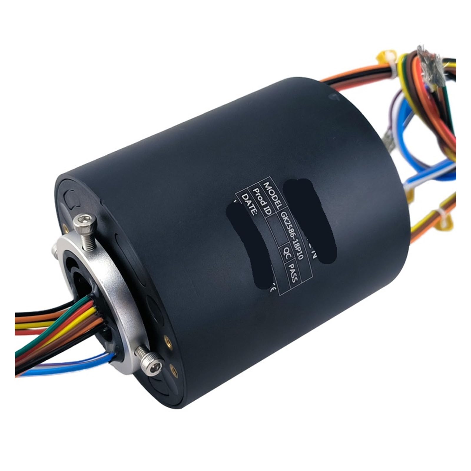 GK2586-18P05 Connecteur électrique rotatif à bague collectrice conducteur avec trou traversant 18 voies, joint rotatif électrique à anneau conducteur
