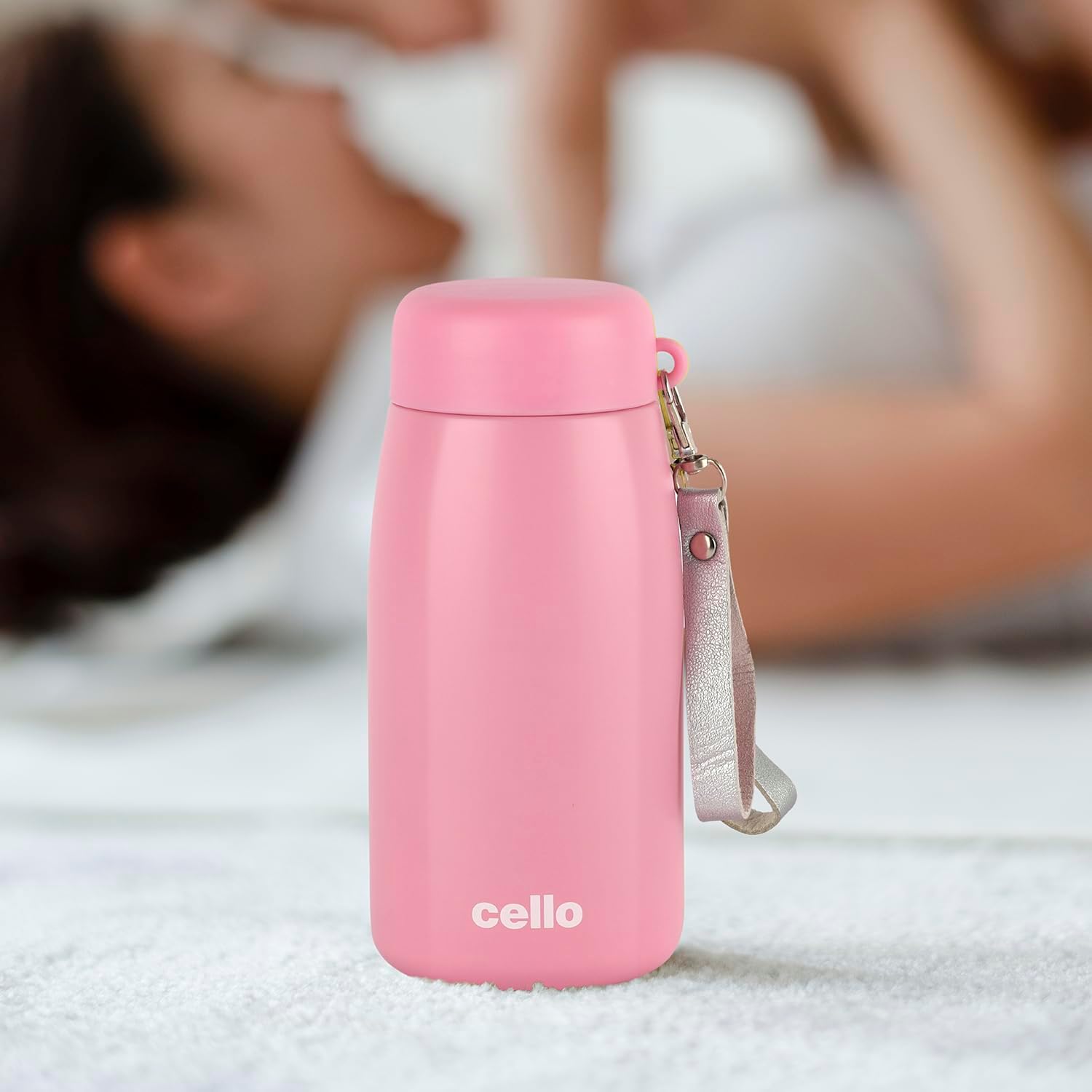 Cello Mom Stainless Steel Flask, 350ml, Pink | Vacuum Insulated Travel Flask | Double-Walled Insulation | Best Usage for Office,School,College,Gym,Picnic