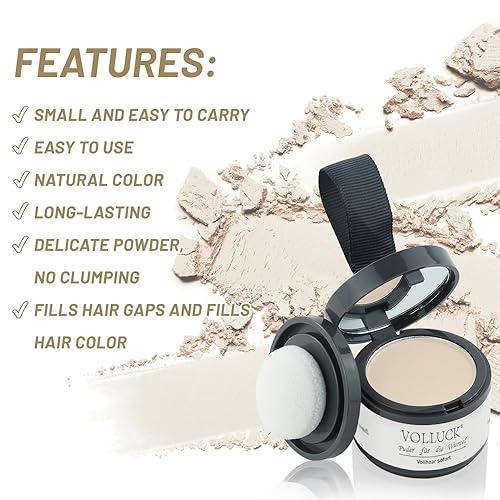 Miniatura 38 de Polvo de retoque de raíz, polvo para cubrir las raíces del cabello gris al instante, corrector de cabello para mujeres y hombres