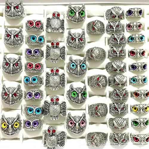 Bagues hibou et animaux bohèmes pour soirées et festivals - 8