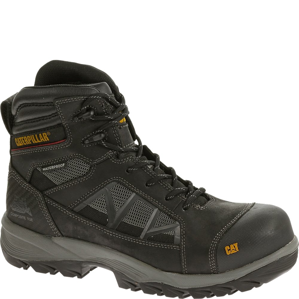 Cat Footwear Men's Compressor 6" WP CT-M, Black, 9.5 M US