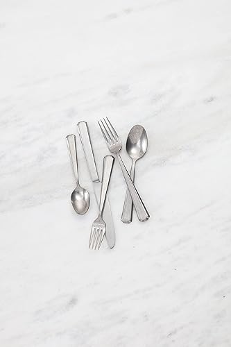 Miniatura 3 de Fortessa Valen - Cubiertos de acero inoxidable 1810, acero inoxidable pulido, juego de 20 piezas, servicio para 4