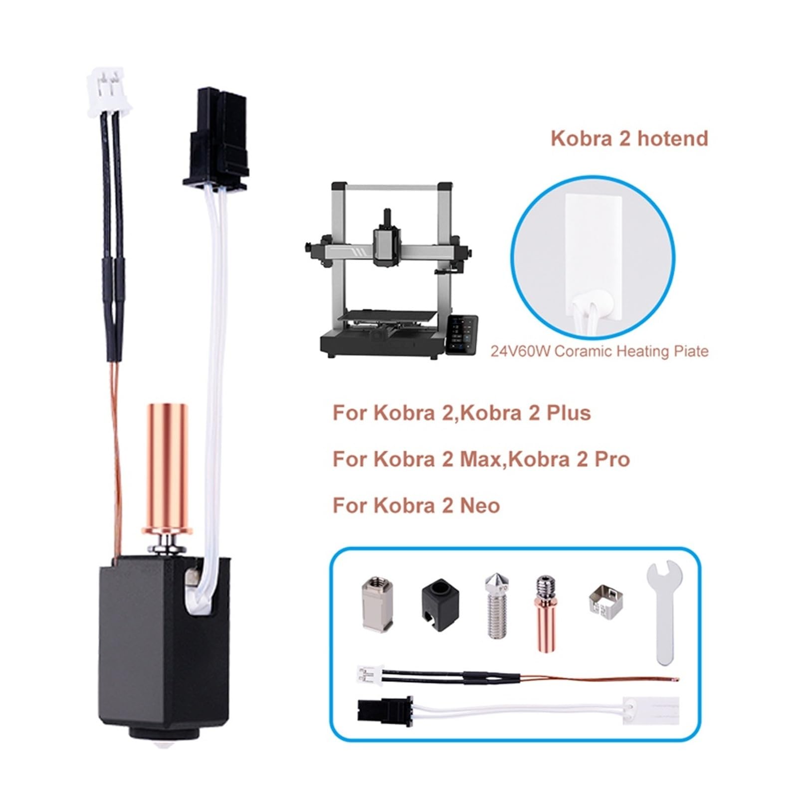 Compatibile con Anycubic, kit hotend for Kobra 2 Plus/Pro/Max