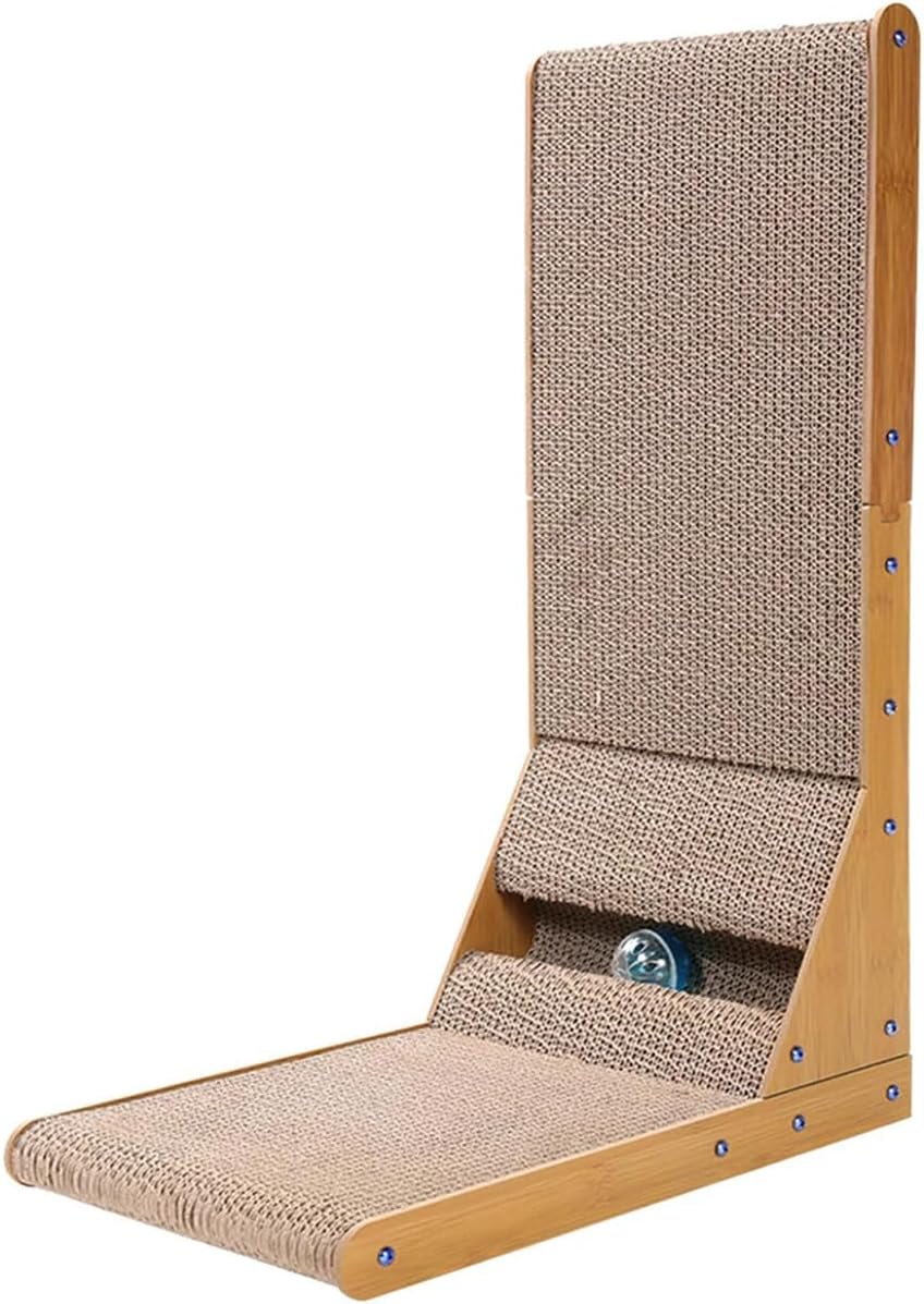 Cat Scratcher, Cat Scratching Cardboard with Ball Toy for Indoor Cats
