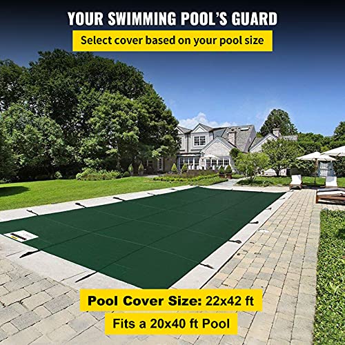Vevor POOL SAFETY COVER 20X40FT Pool Safety Cover Fits 20X40Ft Rectangle Inground Pools,Inground Pool Cover Green Mesh thumb #1