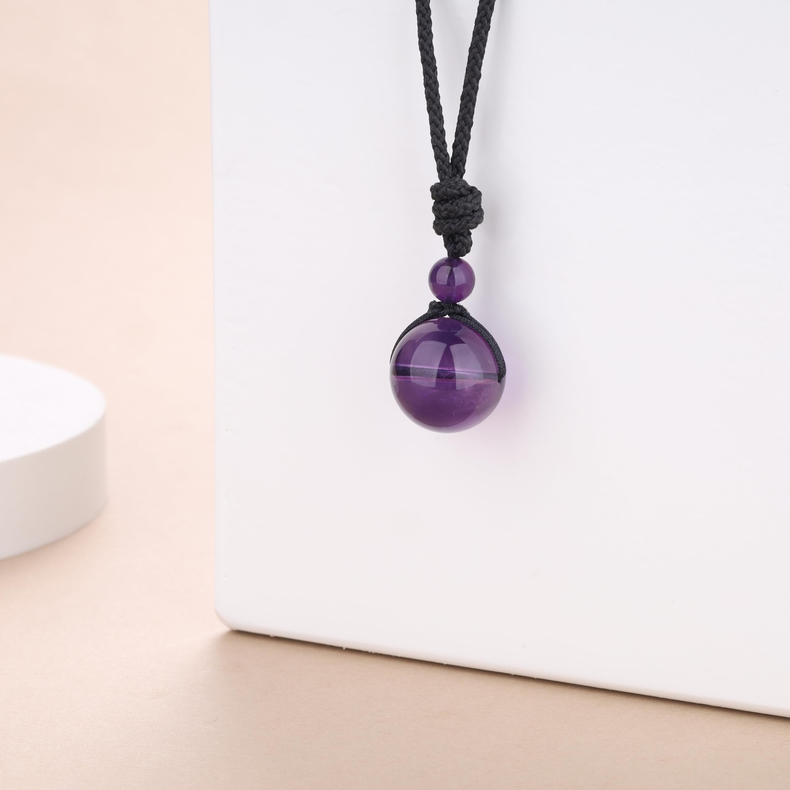 COAI Genuine Stone Bead Healing Crystal Necklace