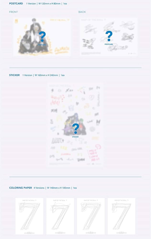 MAP of The Soul : 7 BTS Album (Version 4) CD+Official Poster