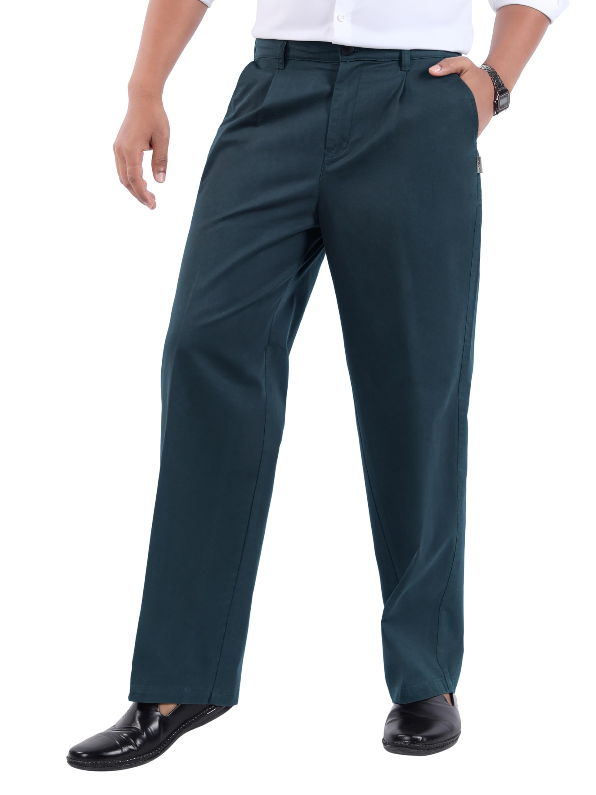 beyoung Cotton Twill Straight Fit Trousers for Men-picture-12