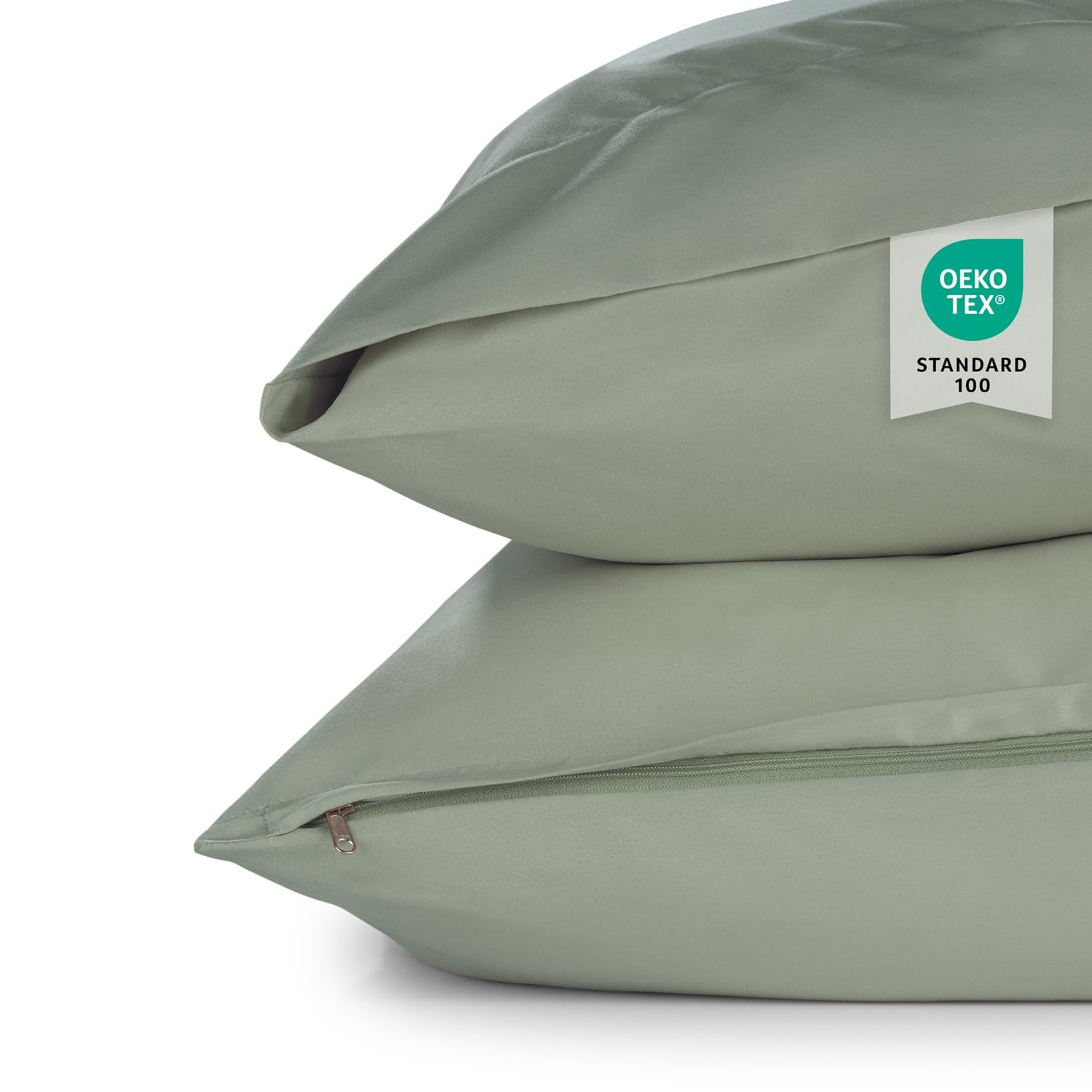 Blumtal Federe Cuscini Divano 40x80 cm - Set di Copricuscini per Divani in Microfibra a 2 Pezzi con Chiusura a Busta, certificati Oeko-Tex, extra morbidi e lavabili - Verde