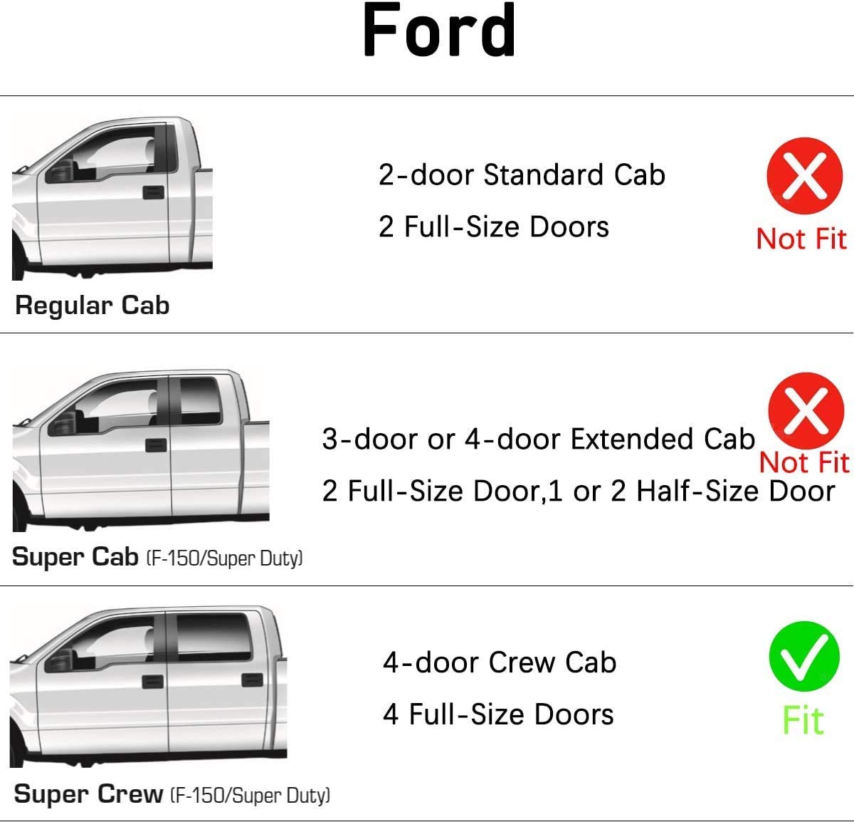 Lightronic WV194953 in-Channel Side Window Visor Deflector Rain Guard, Dark Smoke Shatterproof, 4 PCS Set for 1999-2016 Ford F-250/F-350/F-450/F-550 Super Duty SuperCrew