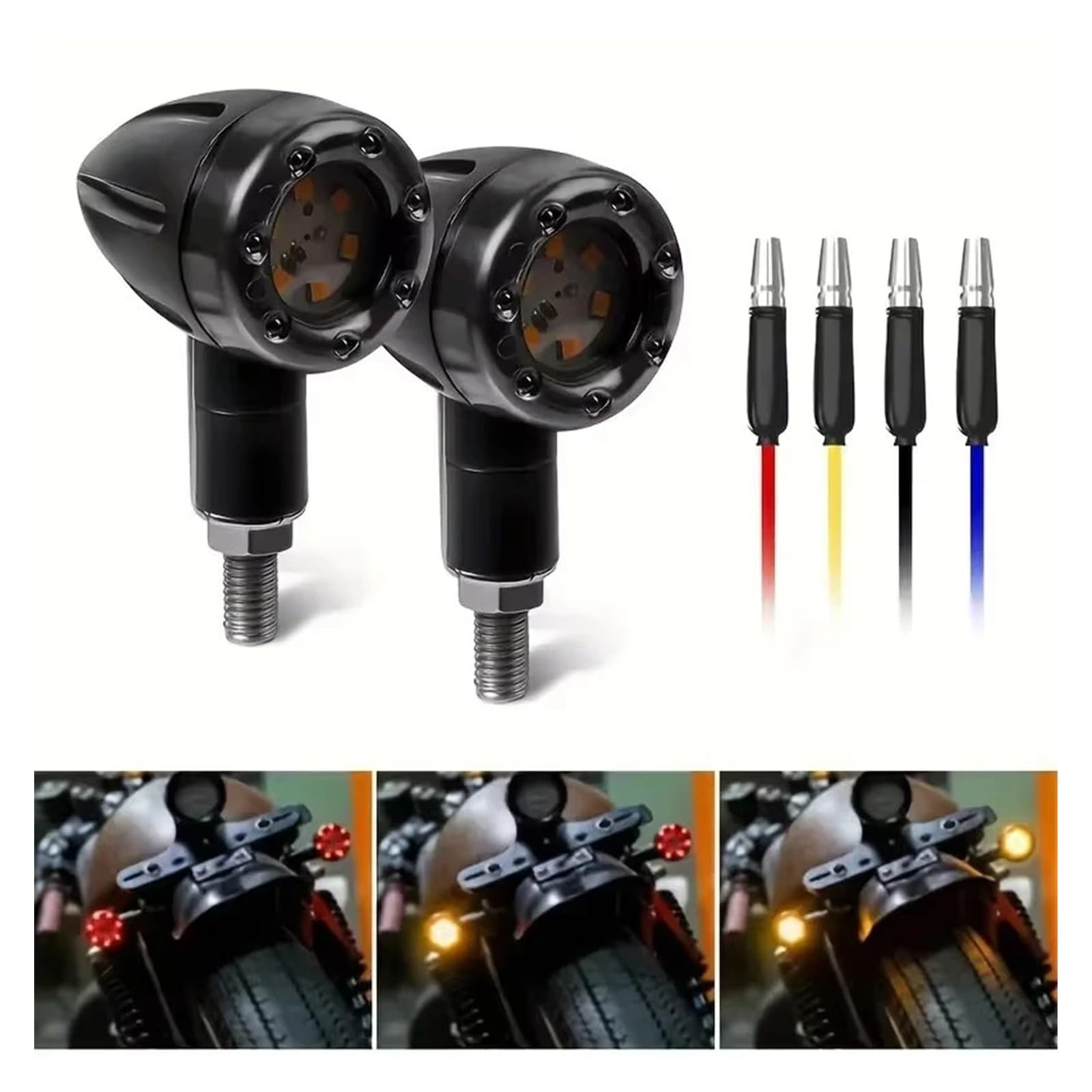 Indicatore LED Per Luci Flash Universali Moto 1 Paio Indicatoris Motos