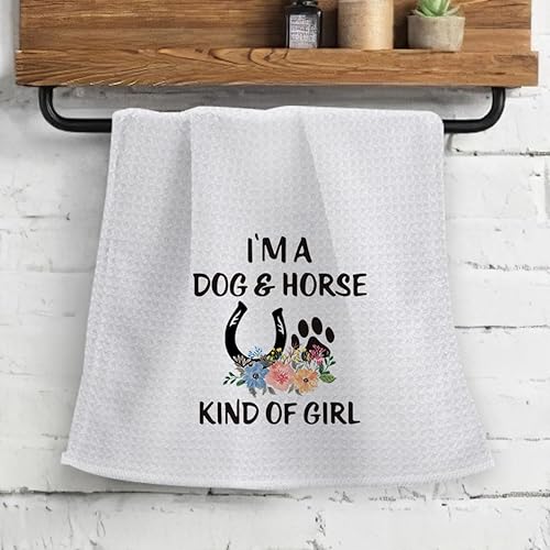 Miniatura 2 de OHSUL Toallas de cocina para amantes de los caballos de perro, con estampado de pata de herradura, paños de cocina, paños de cocina, paños de