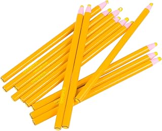 NAMOARLY 1 Caja De Bolígrafo Despegable Con Forma De Rollo Marcador Chino Amarillo Bolígrafo De Costura Sin Afilar Para Trabajos De Cuero Y Uso Industrial