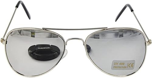 Lentes reflectantes de plata de las gafas de sol del marco del metal de la protección Uv400 de los niños del