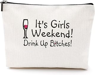 Makeup Bag Weekender Bags for Women Trip Cosmetic Bag Weekend Travel Bag Gifts for Bestie Friend Sister Mom Birthday Friendship Holiday Vacation Summer Beach Gifts It Is Weekend