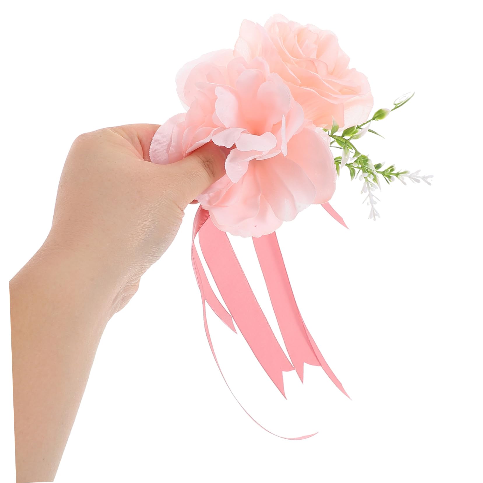 ULTECHNOVO Hochzeitsauto Rosa Seidenblumen Dekorationsset mit Künstlichen Rosen Schleifen aus Bändern Einfach Anzubringen für Autos für Feierlichkeiten