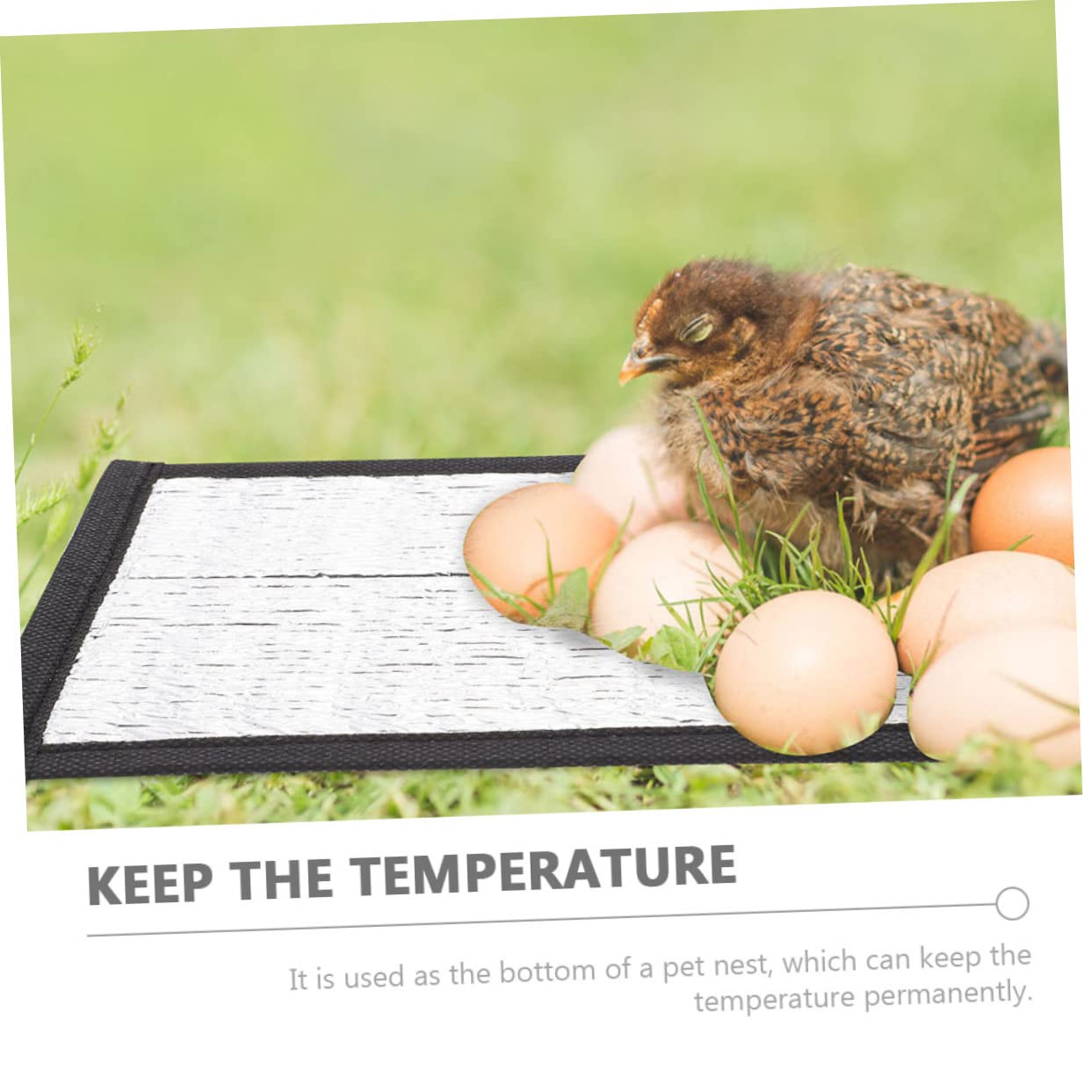 DECHOUS Reptile Mats 4pcs Heating Pads Insulation Reflective Film Pad for Cold Weather Pet Warmers