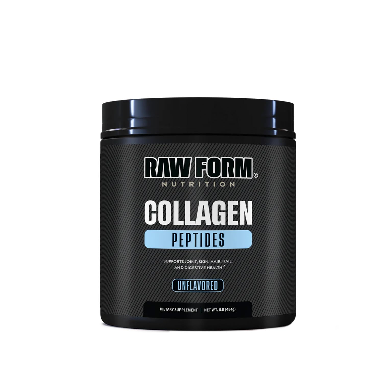Raw Form Collagen Peptides Powder, 1LB (454 g) - Unflavored, Single Ingredient, Grass-Fed, Hydrolyzed, Non-GMO, Gluten-Free, Keto, Kosher, Pure Collagen Protein Supplement - 60 Servings