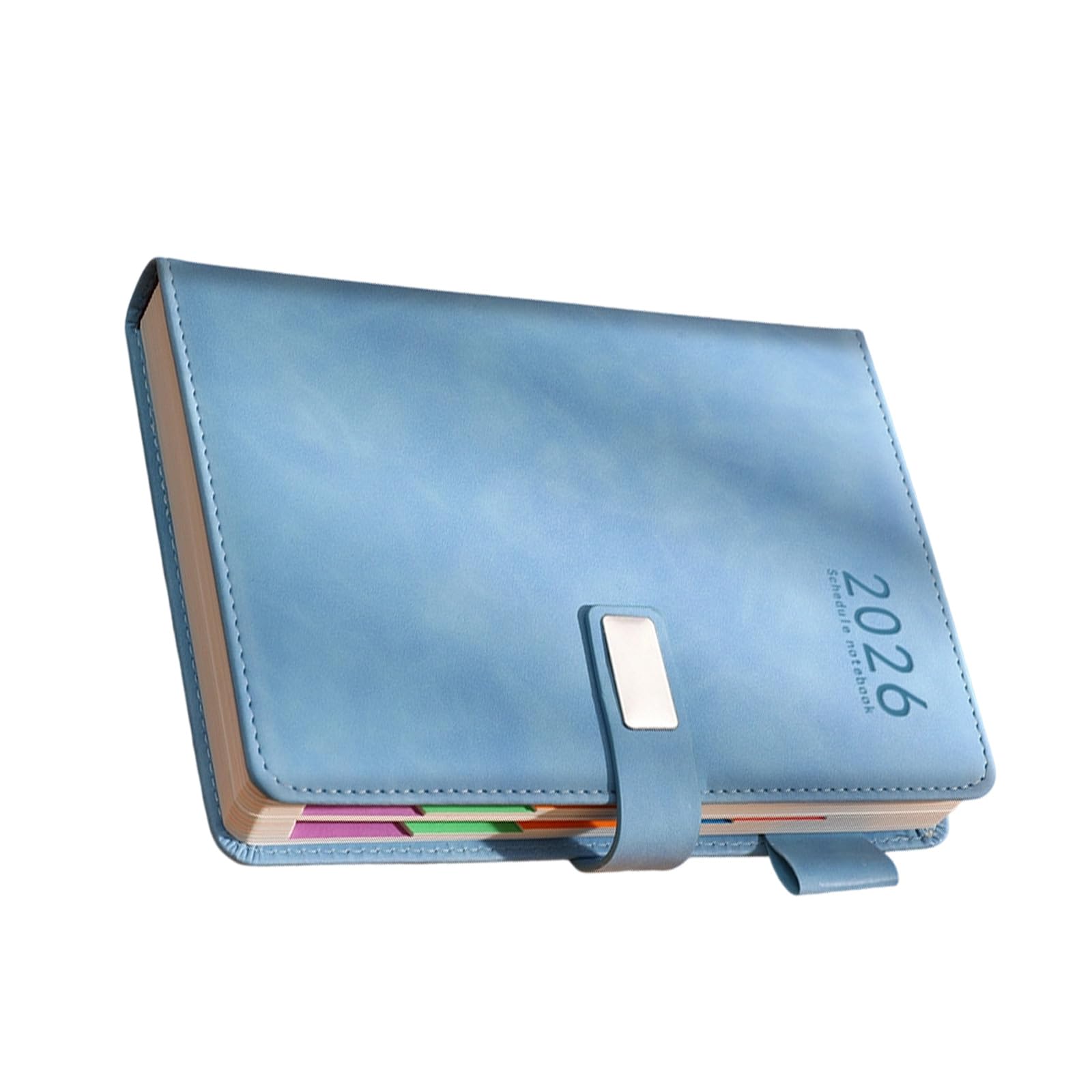 RGYBAO 2026 Daily Planner 400 Pages Dated PU Leather Academic Planner with Magnetic Button Closure Pen Slot For Daily Planning