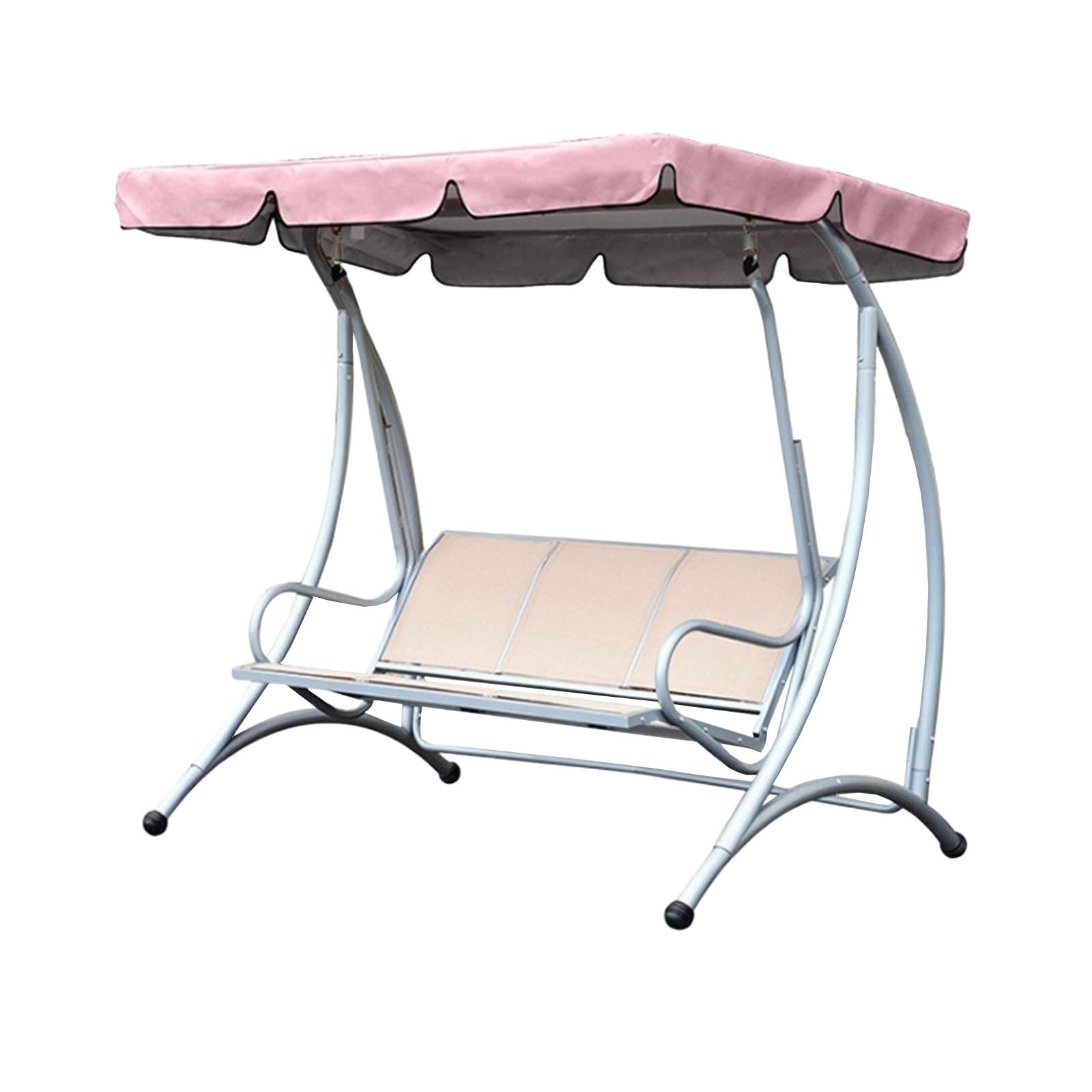 Swing Chair Canopy Replacement, 3 Seater Garden Swing Seat Canopy Cover, Proof Garden Hammock Top Cover, Waterproof Windproof Anti-UV Replacement Canopy (Pink,164 * 114 * 15cm)