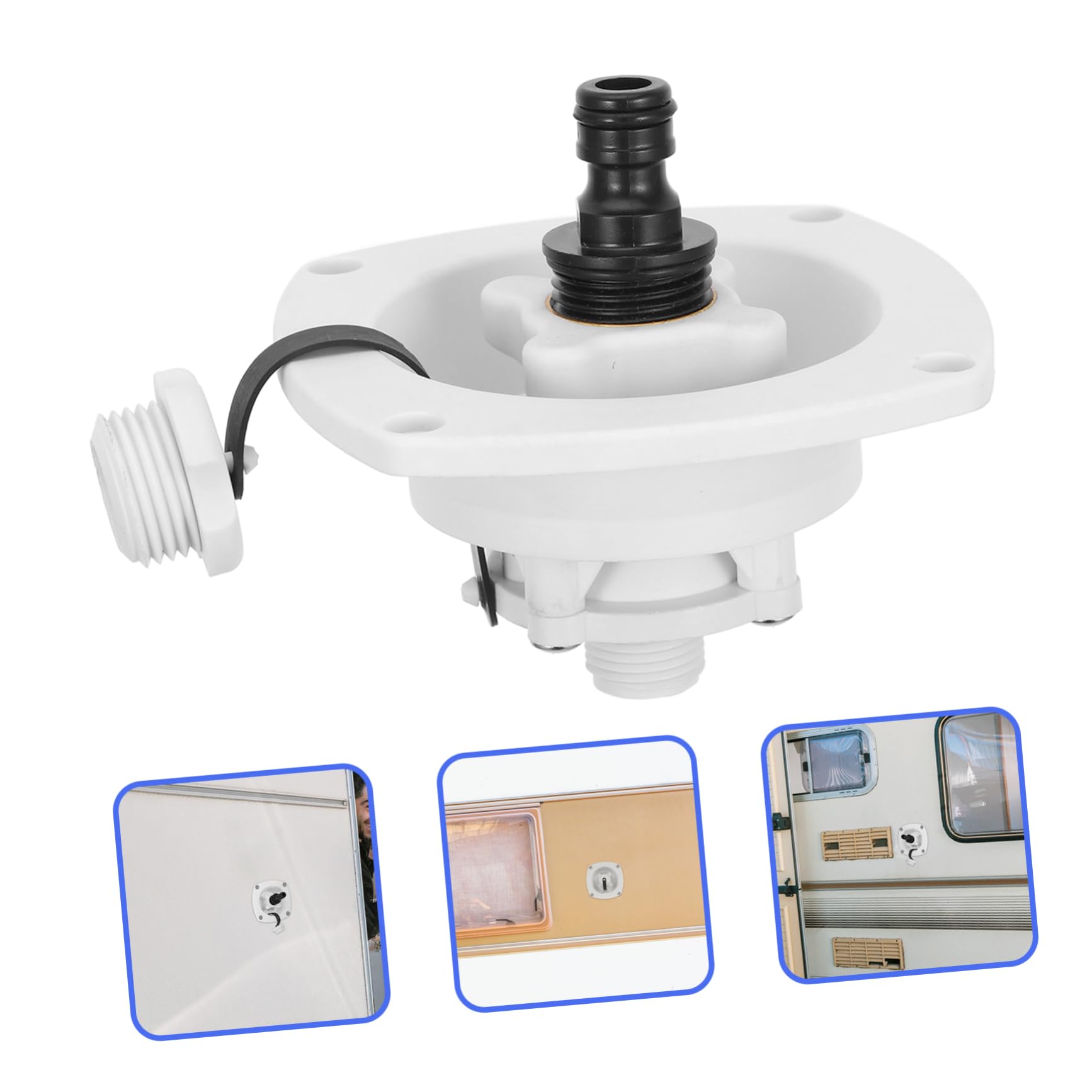 OUNONA 5piezas Tapón De Llenado De Agua Para Rv y Barco Accesorio Diseño Elegante Conexión Rápida Fácil Instalación Previene Filtraciones
